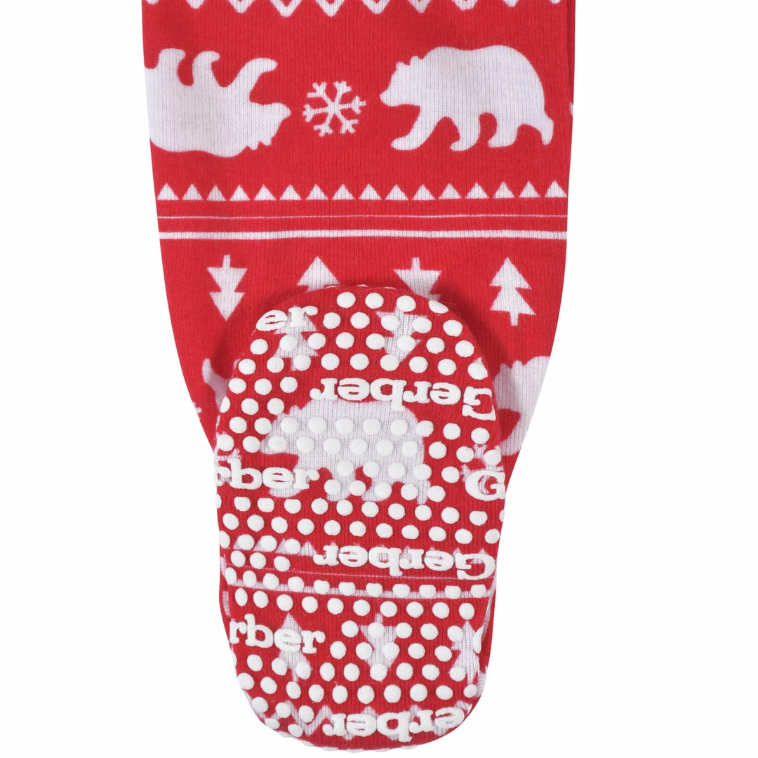 Budget ✔️ Gerber® Baby Neutral Bear Fair Isle Snug Fit Footed Cotton Pajamas 🔔 5 Gerber® Baby Neutral Bear Fair Isle Snug Fit Footed Cotton Pajamas