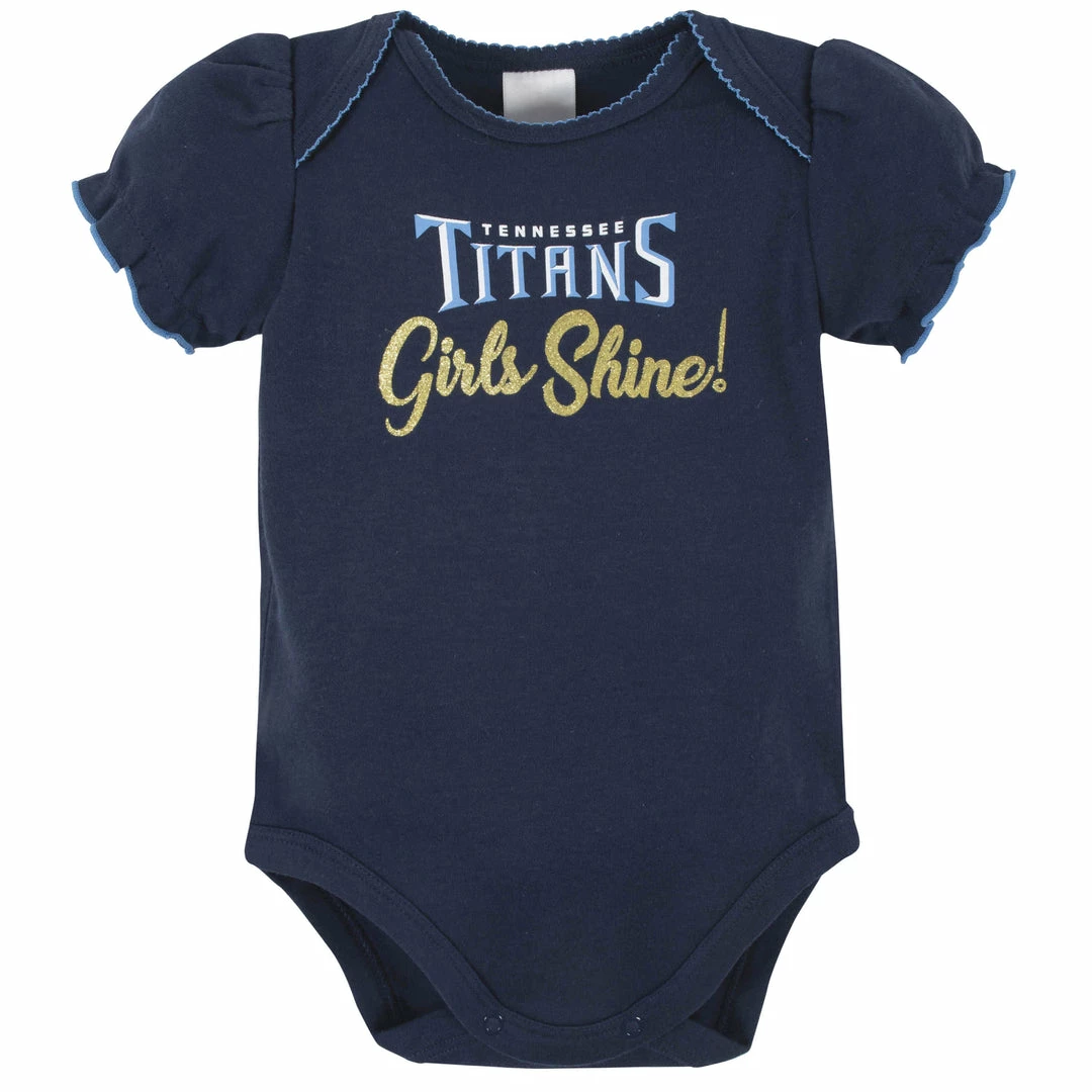 Top 10 ๐ NFL Tennessee Titans Baby ๐ง Girls Short Sleeve Bodysuits BabyPreemie - 24M ๐ 3 NFL Tennessee Titans Baby Girls Short Sleeve Bodysuits BabyPreemie - 24M