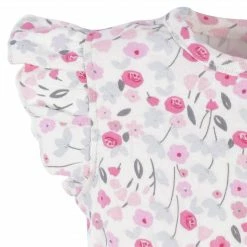 Gerber® BabyPreemie - 24M Baby Girls Comfy Stretch Roses & Bunnies Romper