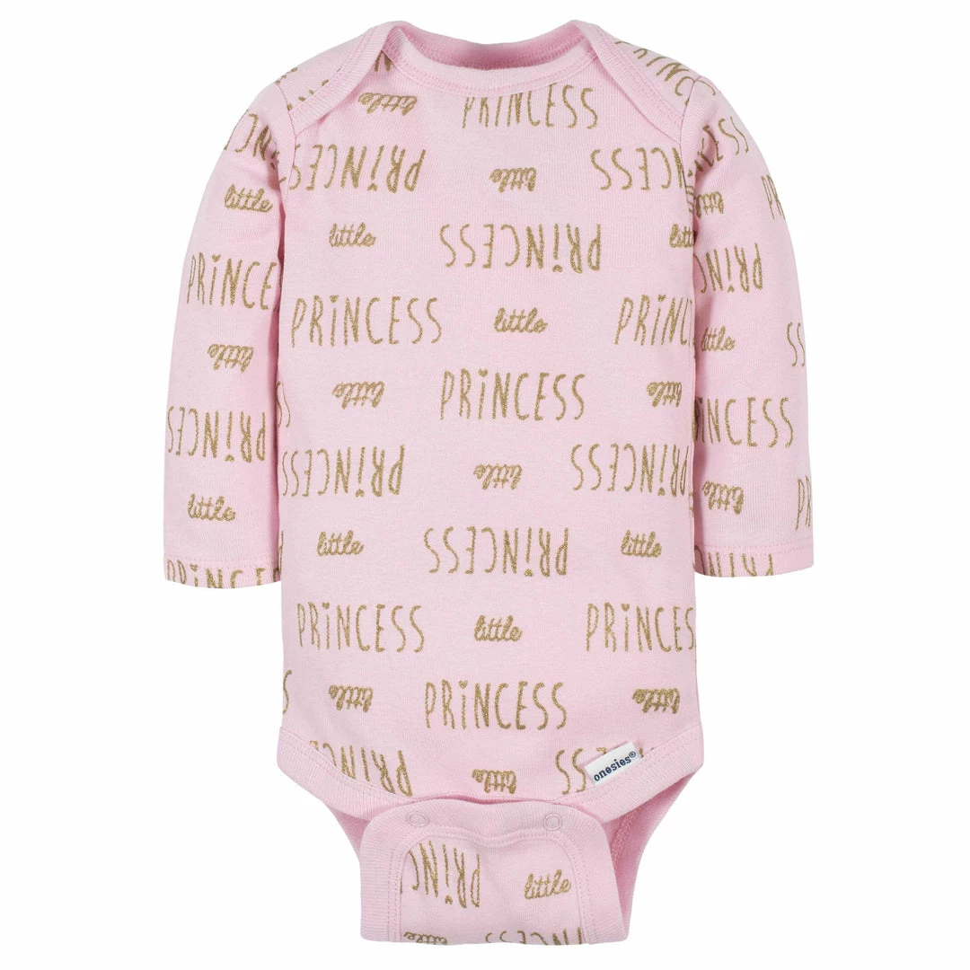 Outlet 🌟 Gerber® BabyPreemie - 24M 6-Pack Baby 👧 Girls Princess Long Sleeve Onesies® Bodysuits 👍 7 Gerber® BabyPreemie - 24M 6-Pack Baby Girls Princess Long Sleeve Onesies® Bodysuits