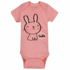 8-Pack Baby Girls Bunny Onesies® Brand Bodysuits