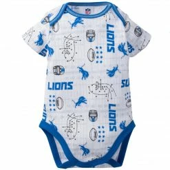 Budget ⭐ NFL Lions 3-Pack Infant Short Sleeve Bodysuits 👍 6 NFL Lions 3-Pack Infant Short Sleeve Bodysuits