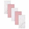 Gerber® 5-Pack Baby Girls Critters Flannel Receiving Blankets BabyPreemie - 24M