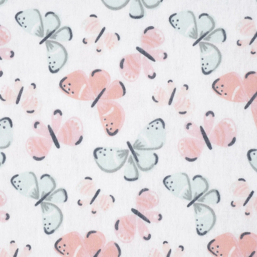 Best Pirce ⭐ Gerber® 5-Pack Baby 👧 Girls Butterfly Flannel Receiving Blankets BabyPreemie - 24M 🎁 2 Gerber® 5-Pack Baby Girls Butterfly Flannel Receiving Blankets BabyPreemie - 24M