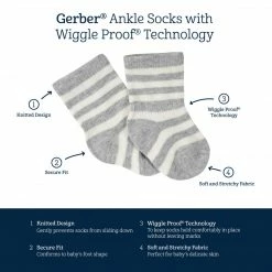 Cheap 🎁 Gerber® 10-Pack Baby 👧 Girls Love You & White Wiggle Proof® 🧦 Socks 🔥 17 Gerber® 10-Pack Baby Girls Love You & White Wiggle Proof® Socks