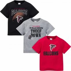NFL BabyPreemie - 24M 3-Pack Baby & Toddler Boys Falcons Short Sleeve Shirts