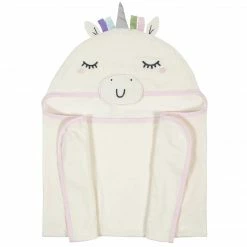 Gerber® 1-Pack Baby Girls' Unicorn Hooded Bath Wrap Organic Collection