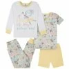 Gerber® 4-Piece Infant & Toddler Girls Yellow Garden Snug Fit Cotton Pajamas