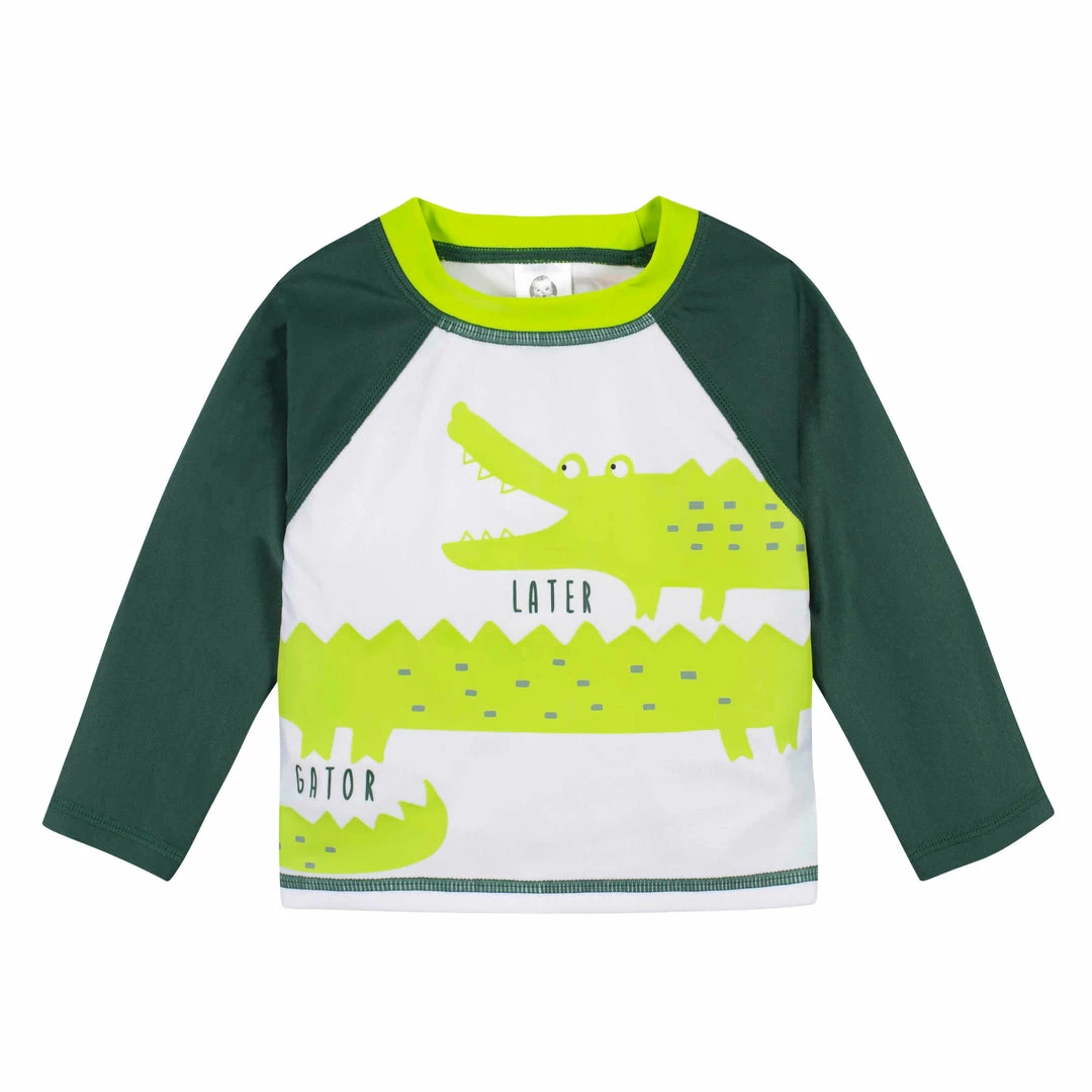 Best Pirce 🤩 Gerber® 2-Piece Baby & Toddler Boys Later Gator Rash Guard & Swim Trunks Set ❤️ 7 Gerber® 2-Piece Baby & Toddler Boys Later Gator Rash Guard & Swim Trunks Set