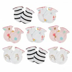 Gerber® BabyPreemie - 24M 8-Pack Baby Girls Rainbow Organic Mittens