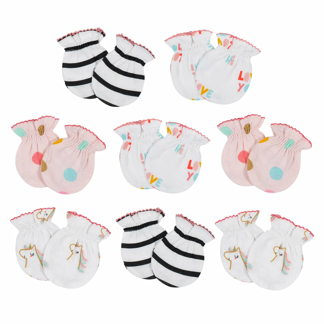 Top 10 🤩 Gerber® BabyPreemie - 24M 8-Pack Baby 👧 Girls Rainbow Organic Mittens 🥰 1 Gerber® BabyPreemie - 24M 8-Pack Baby Girls Rainbow Organic Mittens