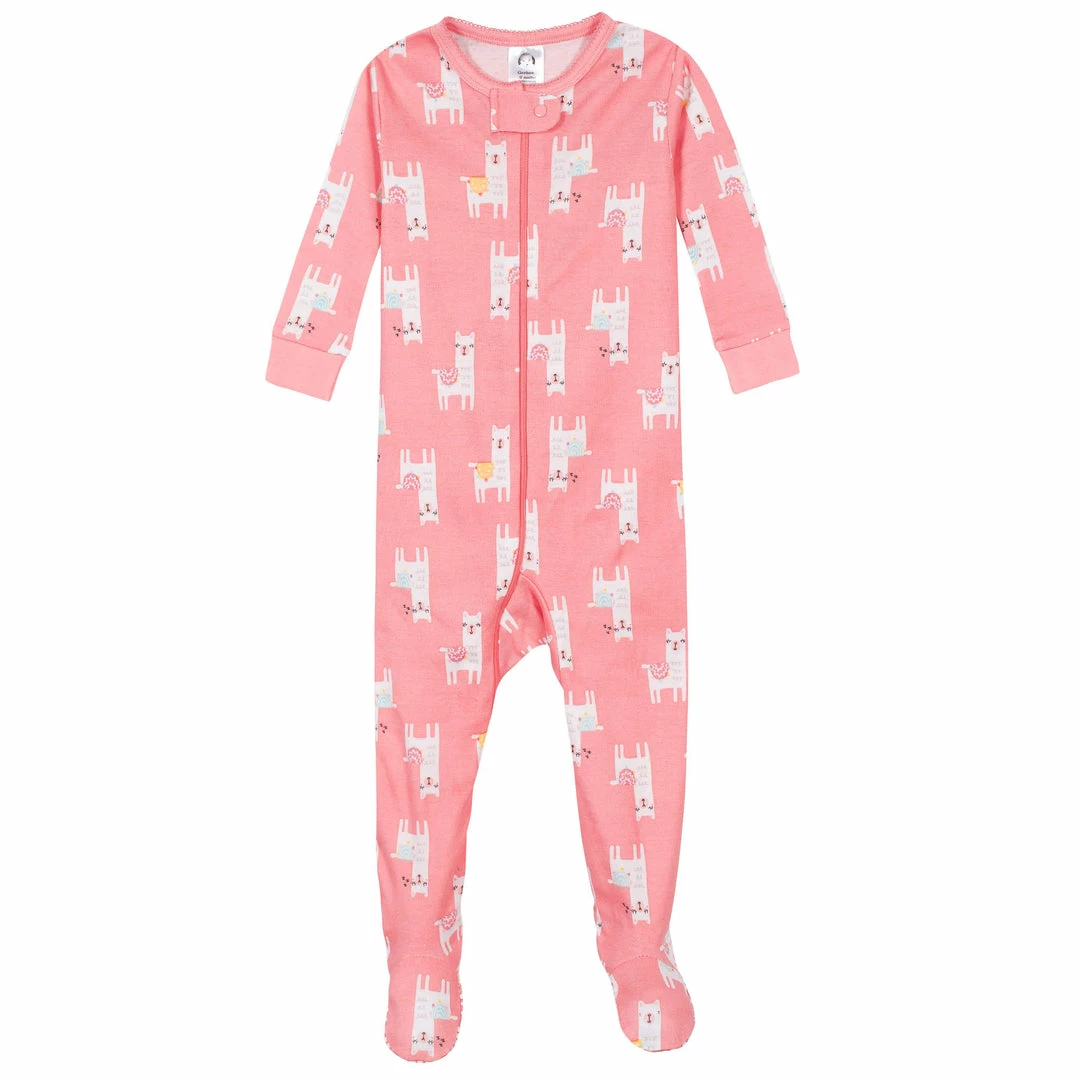 Cheap 🤩 Gerber® 2-Pack Baby & Toddler 👧 Girls Llama Snug Fit Footed Cotton Pajamas 🛒 2 Gerber® 2-Pack Baby & Toddler Girls Llama Snug Fit Footed Cotton Pajamas