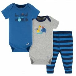 Gerber® 3-Piece Baby Boys Wild & Free Short Sleeve Onesies® Bodysuits & Pants Set