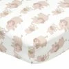 Gerber® Girls Elephants Fitted Crib Sheet