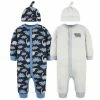 Gerber® BabyPreemie - 24M 4-Piece Baby Boys Dino & Bear Coveralls & Cap Set