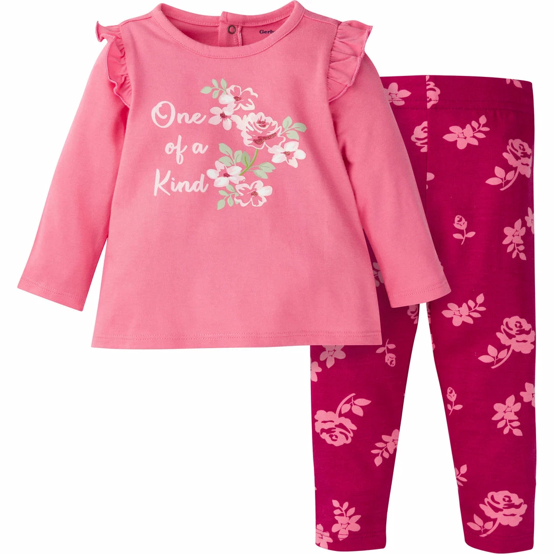 Cheap 😍 Gerber® 2-Piece Baby & Toddler 👧 Girls Feelin' Floral Tunic & Legging Set BabyPreemie - 24M 🥰 1 Gerber® 2-Piece Baby & Toddler Girls Feelin' Floral Tunic & Legging Set BabyPreemie - 24M