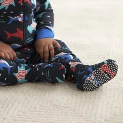 Gerber® 2-Pack Baby & Toddler Boys Shark Zone Snug Fit Footed Cotton Pajamas See What's New