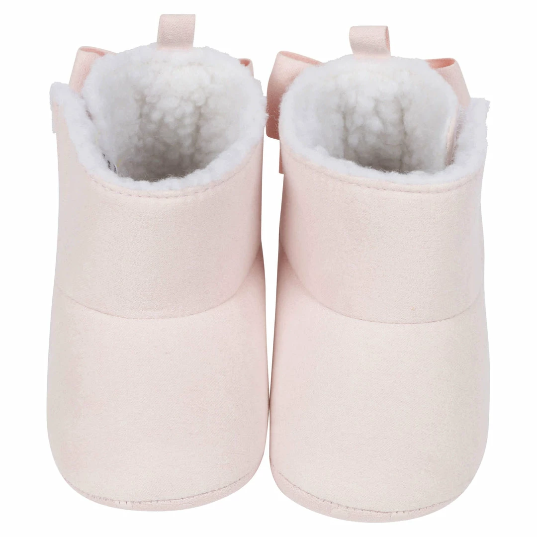 Flash Sale 🧨 Gerber® BabyPreemie - 24M Baby 👧 Girls Pink Bow Faux Suede 🥾 Boots 🔔 2 Gerber® BabyPreemie - 24M Baby Girls Pink Bow Faux Suede Boots