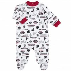 NFL 3-Piece Baby Boys Falcons Bodysuit, Sleep 'n Play, & Cap Set