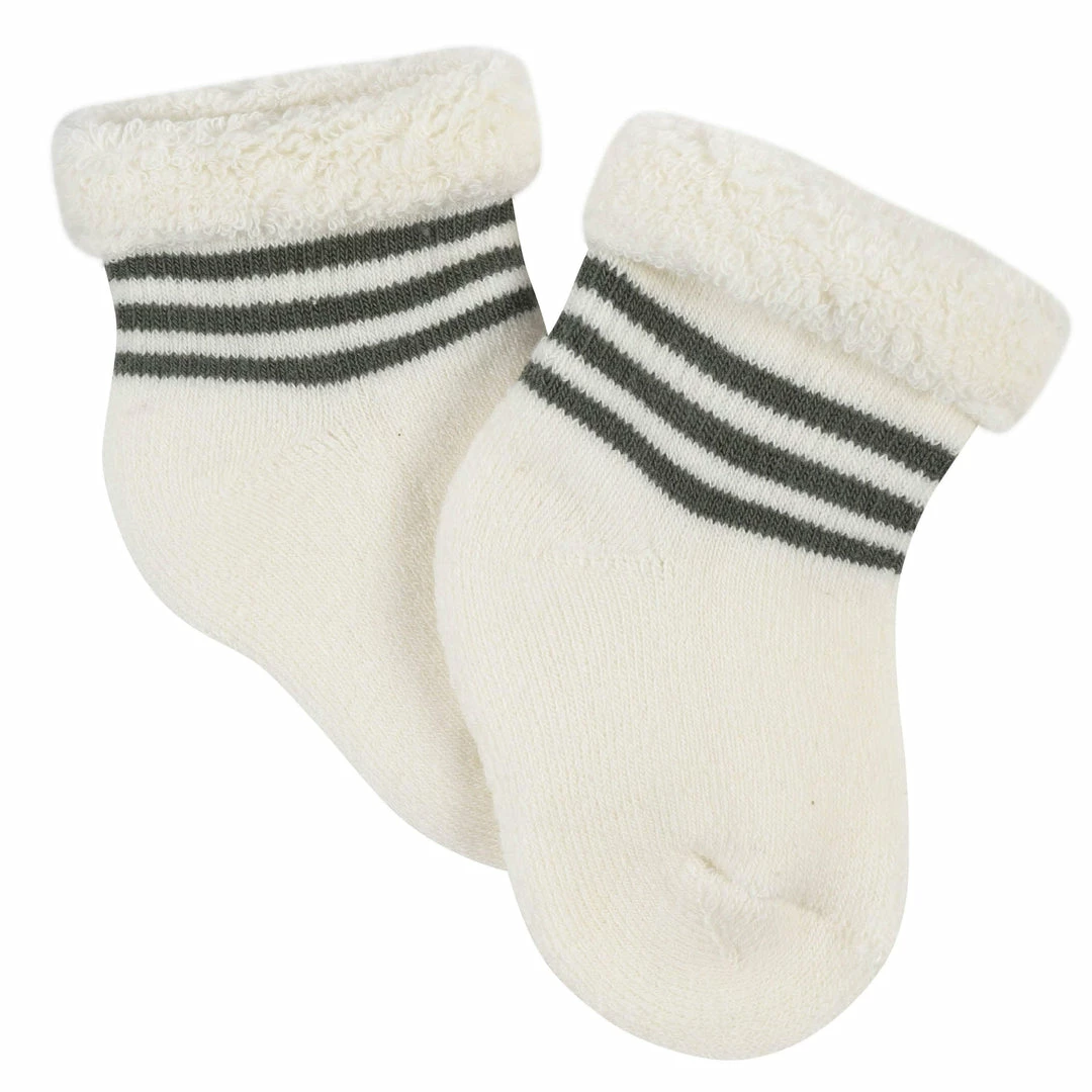 Best Sale ❤️ Gerber® 6-Pack Baby Boys Bear Wiggle Proof® Terry Bootie 🧦 Socks 🔥 3 Gerber® 6-Pack Baby Boys Bear Wiggle Proof® Terry Bootie Socks