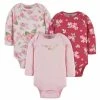 Gerber® BabyPreemie - 24M 3-Pack Baby Girls Feelin' Floral Long Sleeve Onesies® Bodysuits
