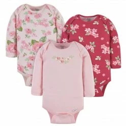 Gerber® BabyPreemie - 24M 3-Pack Baby Girls Feelin' Floral Long Sleeve Onesies® Bodysuits