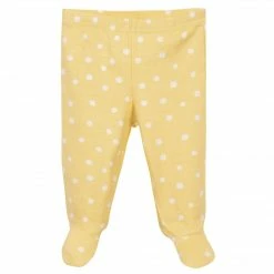Gerber® 3-Piece Baby Girls Comfy Stretch Flower Pot Shirt, Footed Pant And Cap Set
