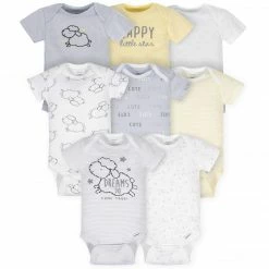 Gerber® 8-pack Baby Neutral Sheep Short Sleeve Onesies® Bodysuits BabyPreemie - 24M