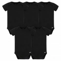 Gerber® BabyPreemie - 24M 5-Pack Baby Black Premium Onesies® Bodysuits