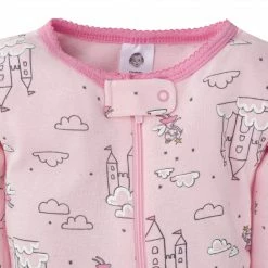 Gerber® 2-Pack Baby & Toddler Girls Castle Snug Fit Footed Cotton Pajamas