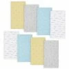 BabyPreemie - 24M Gerber® 8-Pack Baby Neutral Hugs Flannel Burp Cloths