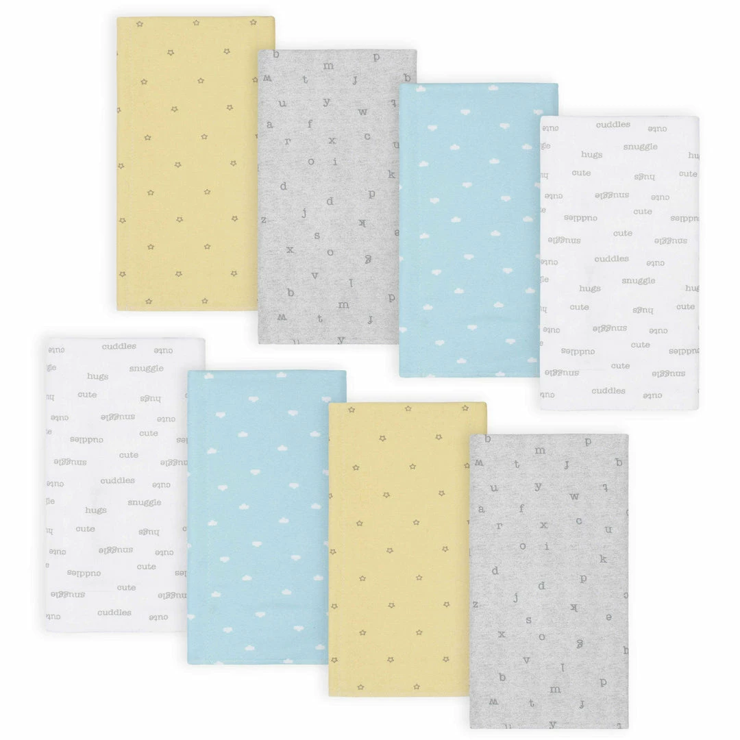 Brand new 👏 BabyPreemie - 24M Gerber® 8-Pack Baby Neutral Hugs Flannel Burp Cloths 🎁 1 BabyPreemie - 24M Gerber® 8-Pack Baby Neutral Hugs Flannel Burp Cloths