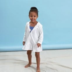 Gerber® See What's New Baby & Toddler Girls White Zipper Hoodie Terry Coverup