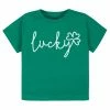 Gerber® BabyPreemie - 24M Infant & Toddler Neutral Green "Lucky" Short Sleeve Tee