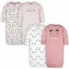 BabyPreemie - 24M Gerber® 4-Pack Baby Girls Bear Gowns