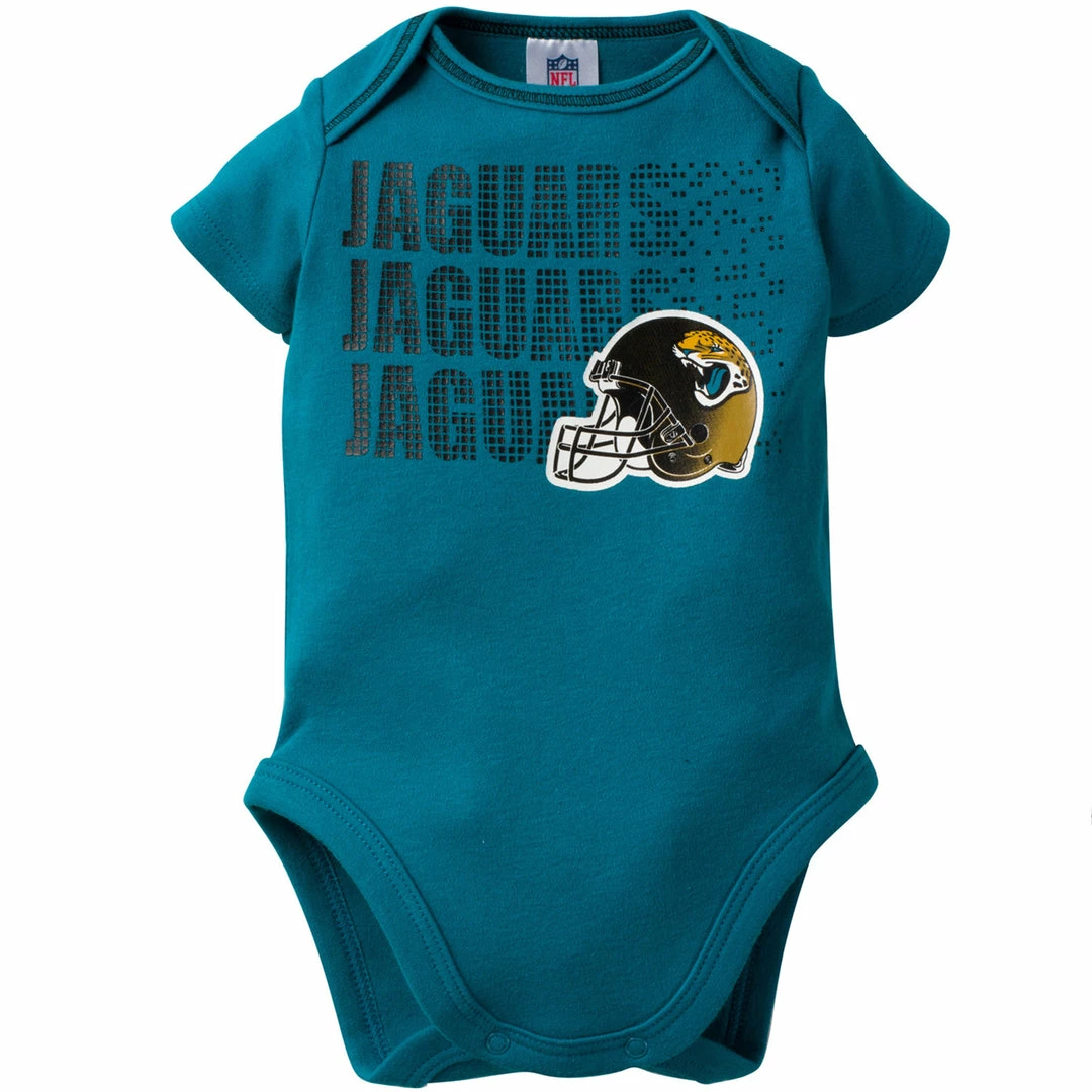 Outlet ✨ NFL Jaguars 3-Pack Infant Short Sleeve Bodysuits ⌛ 2 NFL Jaguars 3-Pack Infant Short Sleeve Bodysuits