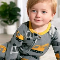 Hot Sale 🌟 Gerber® 2-Pack Baby & Toddler Boys Construction Trucks Fleece Pajamas 💯 11 Gerber® 2-Pack Baby & Toddler Boys Construction Trucks Fleece Pajamas