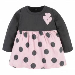 Gerber® BabyPreemie - 24M 2-Piece Baby & Toddler Girls Pink A Dots Dress & Legging Set