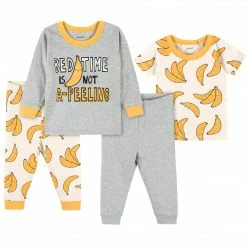 Gerber® BabyPreemie - 24M 4-Piece Baby & Toddler Bananas Snug Fit Cotton Pajamas