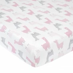 Just Born By Gerber® Pink Llama Ombre Printed Sheet Bedding