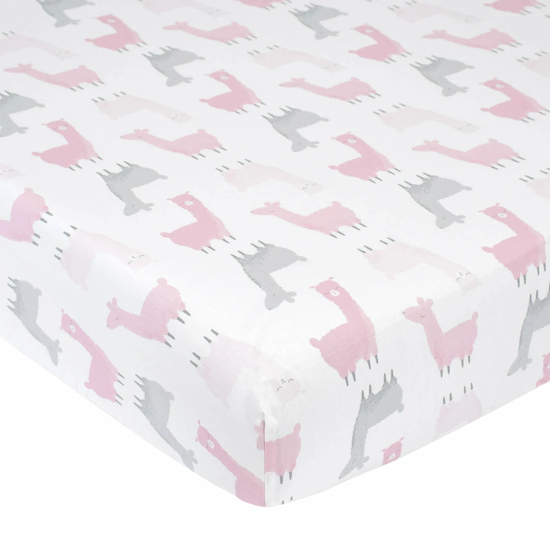 New 😍 Just Born By Gerber® Pink Llama Ombre Printed Sheet Bedding 🔥 1 Just Born By Gerber® Pink Llama Ombre Printed Sheet Bedding