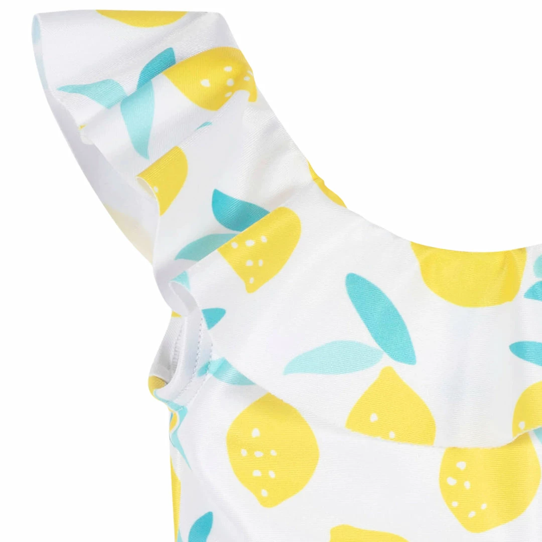 Cheapest 👍 Gerber® See What's New Baby & Toddler 👧 Girls Lemon Squeeze One-Piece 🩱 Swimsuit With Ruffle 👍 3 Gerber® See What's New Baby & Toddler Girls Lemon Squeeze One-Piece Swimsuit With Ruffle
