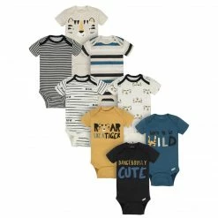 8-Pack Baby Boys Tiger Onesies® Brand Bodysuits BabyPreemie - 24M