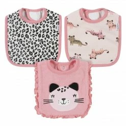 Gerber® 3-Pack Girls Leopard Bibs BabyPreemie - 24M