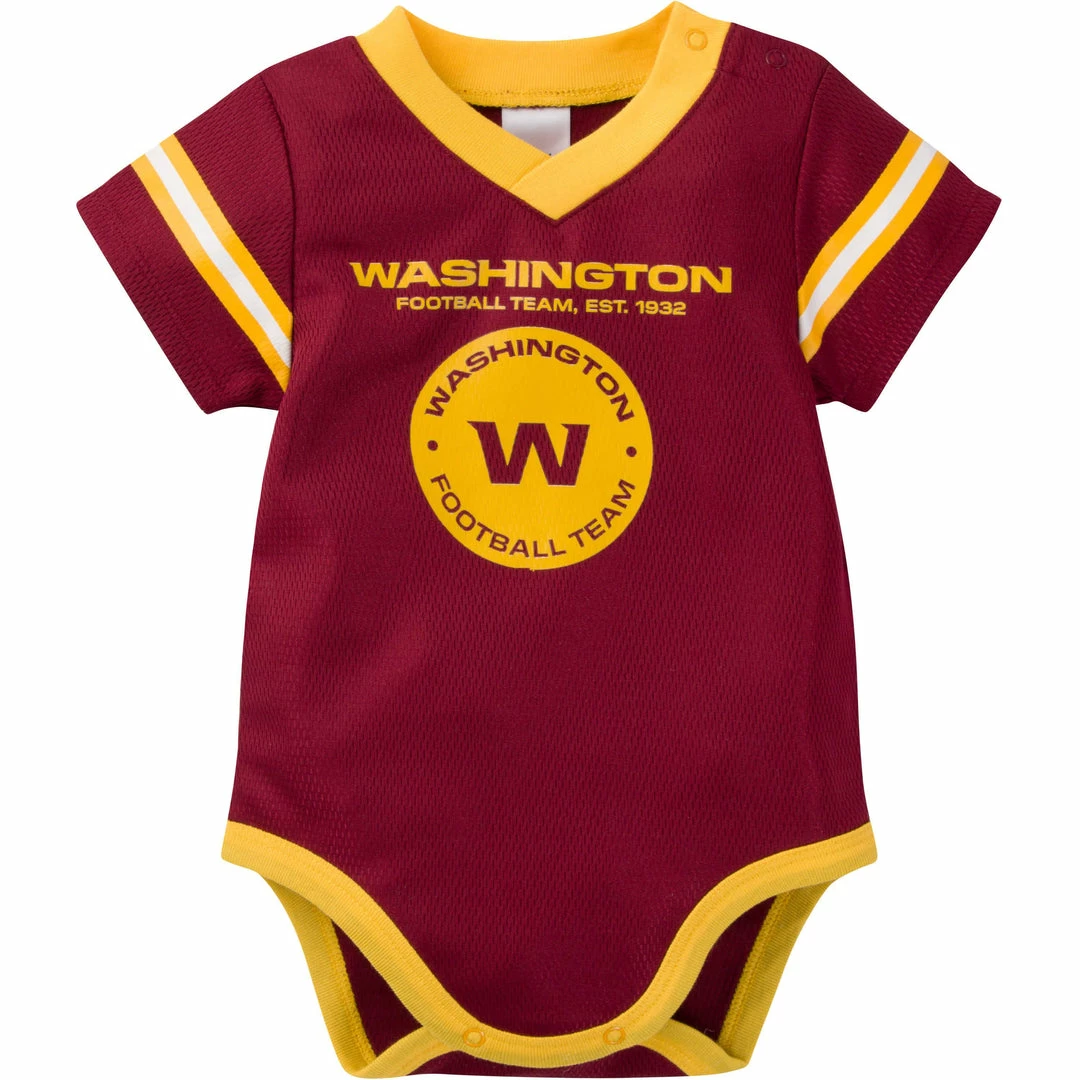 Best Sale ❤️ NFL Baby Boys Washington Short Sleeve Jersey Bodysuit BabyPreemie - 24M 🎉 1 NFL Baby Boys Washington Short Sleeve Jersey Bodysuit BabyPreemie - 24M
