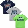 NFL BabyPreemie - 24M 3-Pack Baby & Toddler Boys Seahawks Short Sleeve Shirts