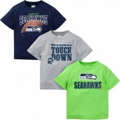 NFL BabyPreemie - 24M 3-Pack Baby & Toddler Boys Seahawks Short Sleeve Shirts