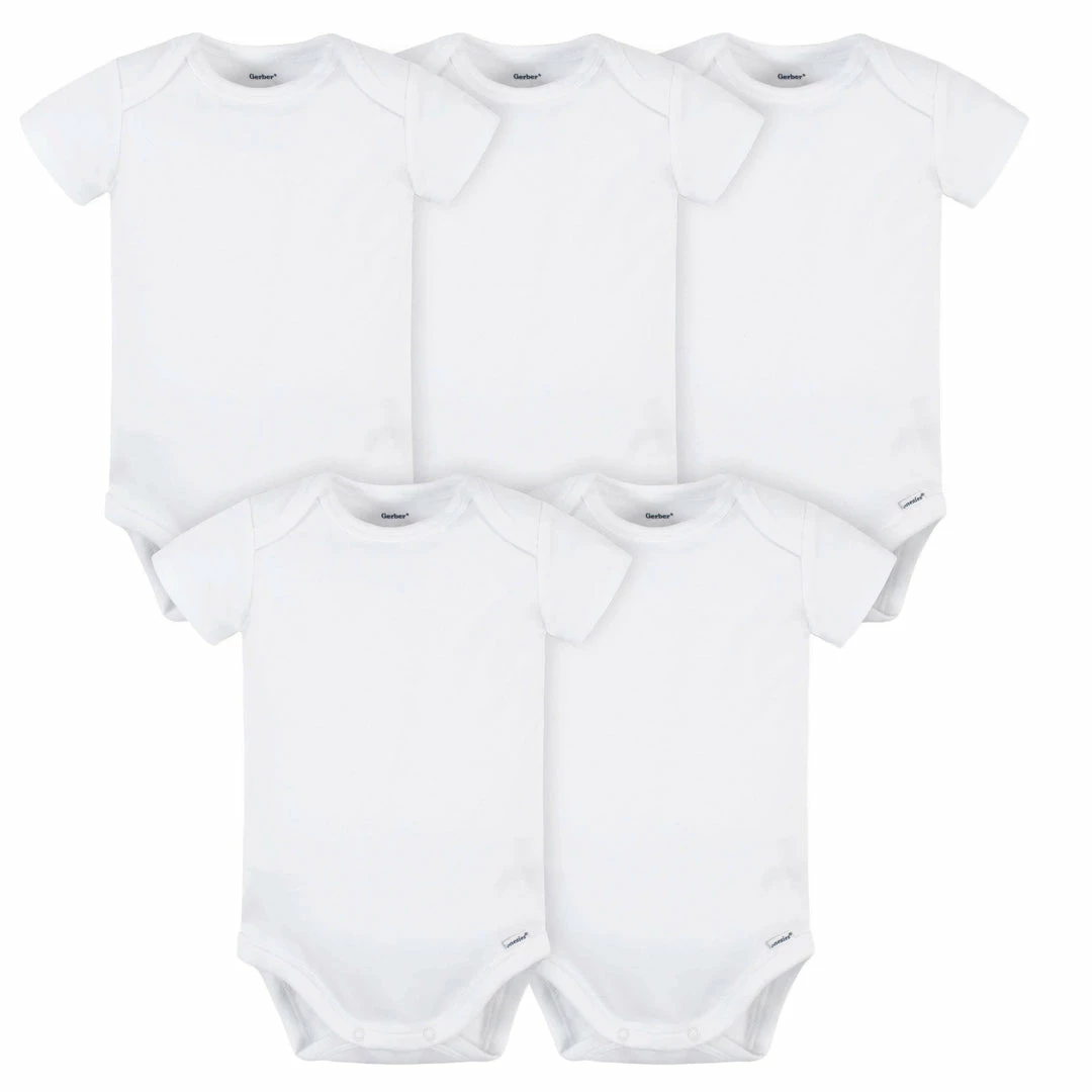 Top 10 ❤️ Gerber® 5-Pack Baby White Premium Onesies® Bodysuits 🔔 1 Gerber® 5-Pack Baby White Premium Onesies® Bodysuits