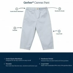 Gerber® Kids Infant & Toddler Boys Tan Canvas Pants