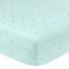 Just Born By Gerber® Baby Neutral Metallic Star On Mint Jersey Knit Crib Sheet